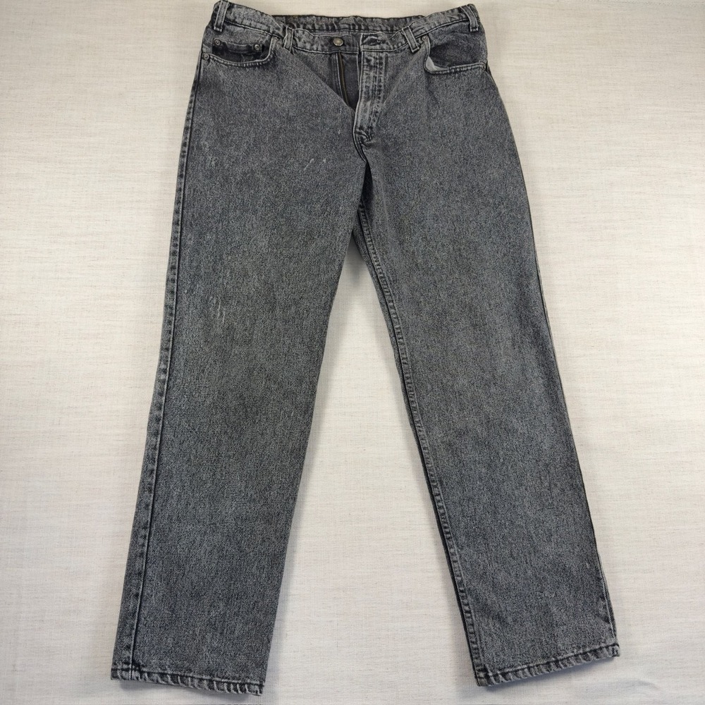 Levi's 540 Relaxed Fit Grey Acid Wash Jeans Made in USA W38 L32